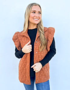 Warmth From Within Quilted Ruffle Sleeve Vest