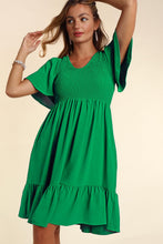 Load image into Gallery viewer, Adventure of a Lifetime Smocked Dress Green