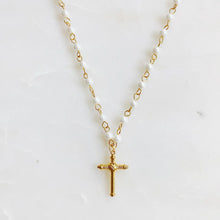 Load image into Gallery viewer, Cabled Cross Pendant Necklace