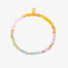 Load image into Gallery viewer, Puravida Ombre Rainbow Bead Stretch Bracelet