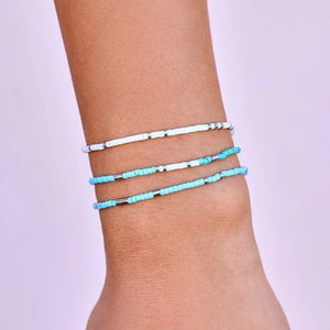 Puravida Seafoam Dream Stretch Bracelet Set of 3