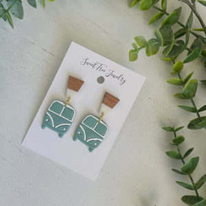 Beach Van Clay Earrings