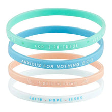 Load image into Gallery viewer, God is Faithful Silicone Bracelet Set