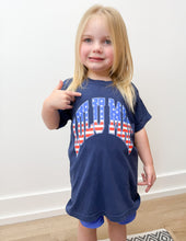 Load image into Gallery viewer, Lulu Mac YOUTH Stars &amp; Stripes Logo SS Tee