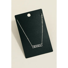 Load image into Gallery viewer, Mama Box Logo Necklace Silver