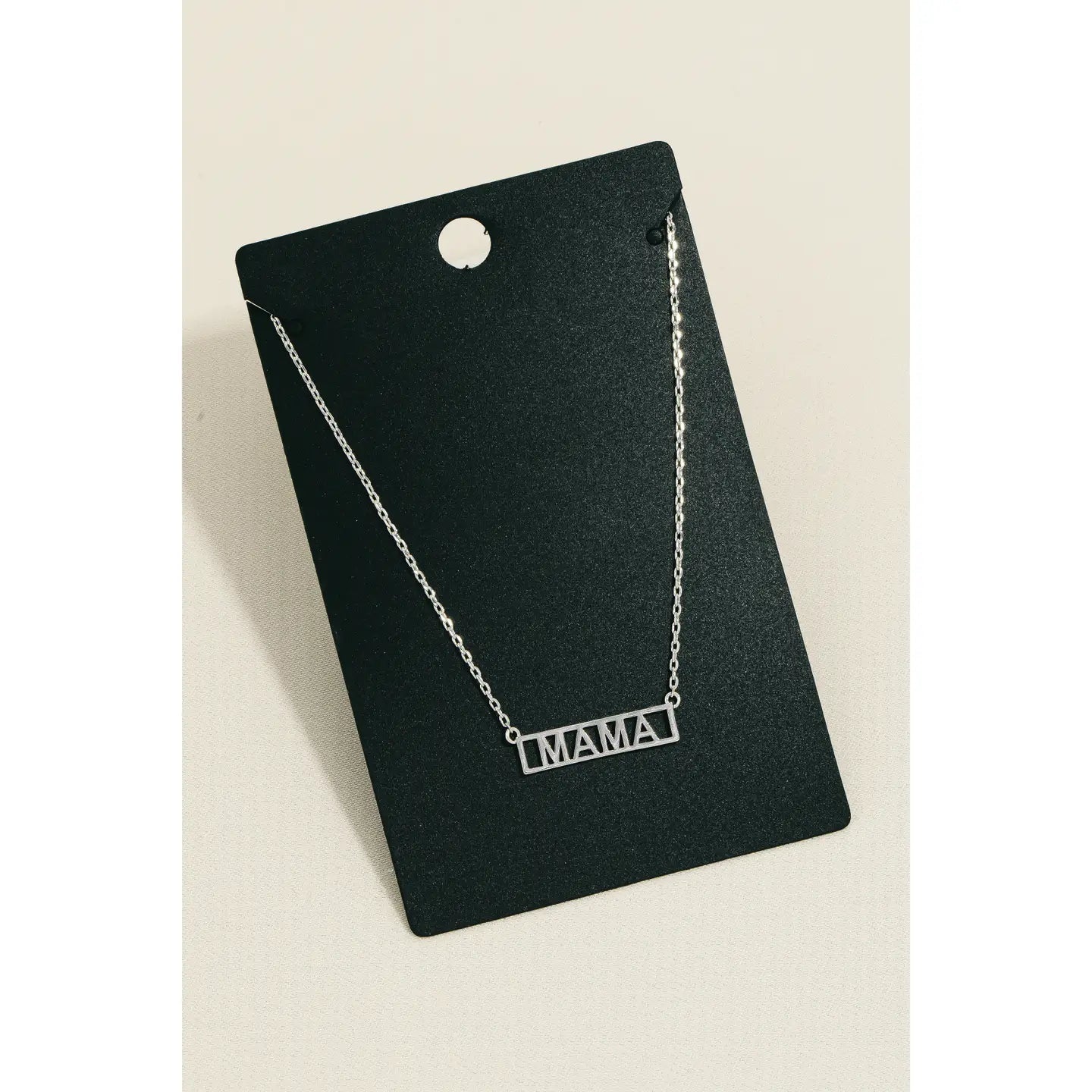 Mama Box Logo Necklace Silver