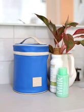 Load image into Gallery viewer, Jadelynn Brooke Blue Barrel Organizer Toiletry Bag