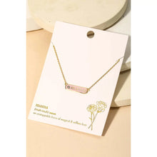 Load image into Gallery viewer, Mama Bar Pendant Necklace Pink