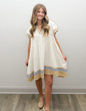 Load image into Gallery viewer, No Time To Waste Color Block Flutter Mini Dress