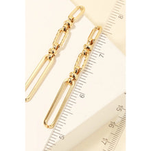 Load image into Gallery viewer, Gold Mixed Oval Chain Dangle Earrings