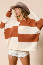 Load image into Gallery viewer, Simple Pleasures Color Block Knit Sweater