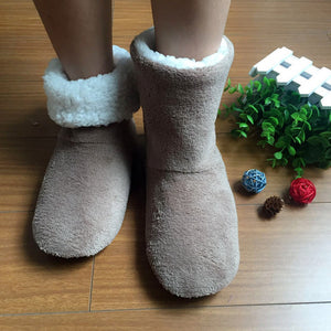 Warm & Cozy Sock Slippers in Camel