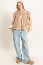 Load image into Gallery viewer, Been Lonely Sherpa Stand Collar Vest in Light Mocha