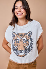 Load image into Gallery viewer, Game Day Tiger Sweater Vest Top
