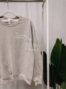 This Mama Prays Embroidered Sweatshirt Sand