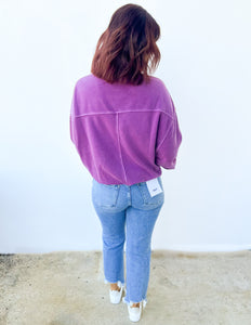 Cozy Cuddles Fleece Pullover in Lt Plum