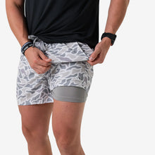 Load image into Gallery viewer, Burlebo 5.5" Athletic Shorts in White Camo