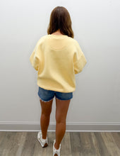 Load image into Gallery viewer, Lulu Mac Polka Dot Sweatshirt in Butter/ Lt Blue