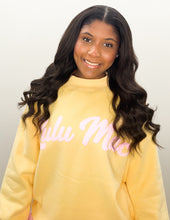 Load image into Gallery viewer, Lulu Mac Script Sweatshirt in Butter/Lt Pink