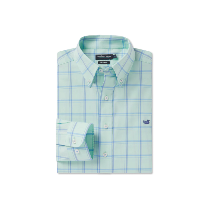 Southern Marsh Palmer Performance Dress Shirt Antigua Blue & Lilac