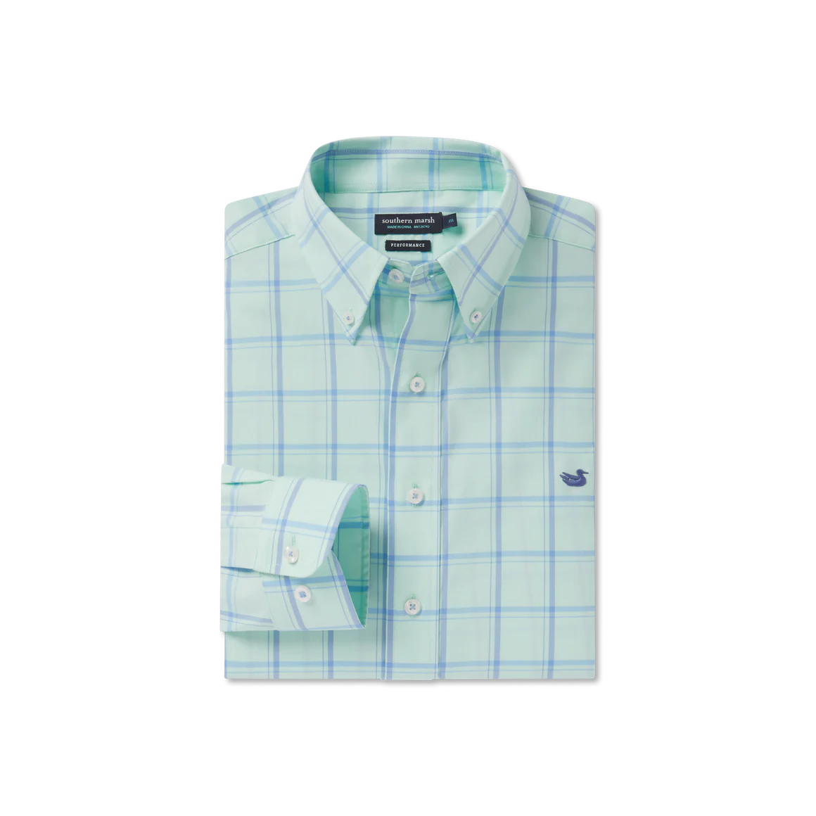 Southern Marsh Palmer Performance Dress Shirt Antigua Blue & Lilac