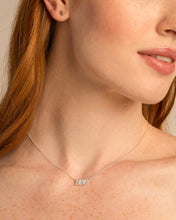 Load image into Gallery viewer, Bryan Anthonys Mom Baguette Dainty Necklace in Silver