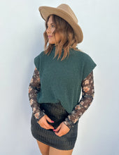 Load image into Gallery viewer, Shadow in the Sun Sweater Vest Top in Forest