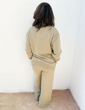 Load image into Gallery viewer, Royce Brand Dreamy LS Crew Neck Split Bottom Amore Fleece in Sand