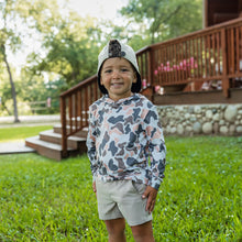 Load image into Gallery viewer, Burlebo Youth Performance Hoodie in Vintage Camo