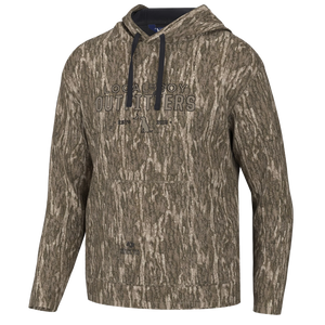 Local Boy Solid Printed Poly Fleece Hoodie in Bottomland