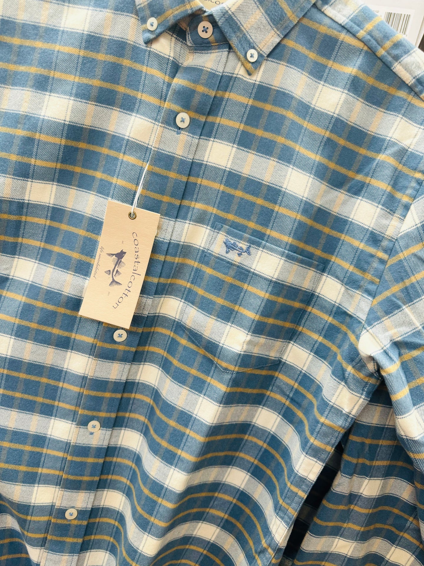 Coastal Cotton Still Water Cotton Twill Button Down