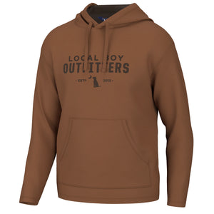 Local Boy Solid Poly/Fleece Hoodie Rust/Brown