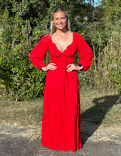 Load image into Gallery viewer, Deep in Your Love Maxi Dress Red