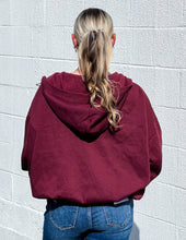 Load image into Gallery viewer, Pretty Girls Elastic Hem Hoodie Burgundy