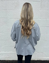 Load image into Gallery viewer, Busy Days Ahead Oversized Henley Top H. Grey