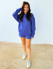 Load image into Gallery viewer, You Know Me Boat Neck Sweatshirt &amp; Shorts Set in Marlin