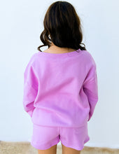 Load image into Gallery viewer, You Know Me Boat Neck Sweatshirt &amp; Shorts Set in Mauve