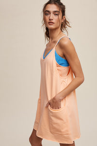 She’s Cute Tank Dress in Peach