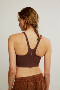 Free People Never Better Square Neck Bra in Cocoa