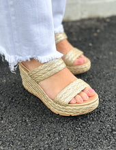 Load image into Gallery viewer, Blowfish Bermuda Raffia Wedges