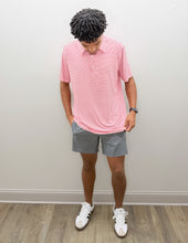 Load image into Gallery viewer, Meripex Adult Polo in Red/White Stripes