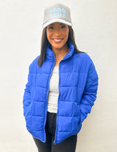 Load image into Gallery viewer, Everything You Know Puffer Jacket in Royal Blue