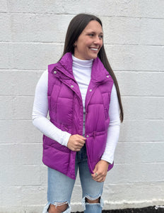 Best Impressions Puffer Vest Violet