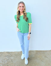 Load image into Gallery viewer, Happy As Can Be Striped Top in Green