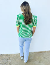 Load image into Gallery viewer, Happy As Can Be Striped Top in Green