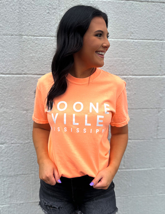 JAC's Neon Booneville SS Tee Neon Cantaloupe