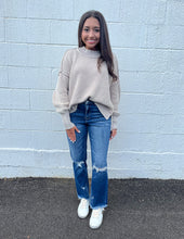 Load image into Gallery viewer, In Good Spirits Oversized Crop Sweater Lt Mocha