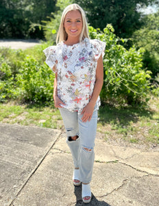 Hopelessly Romantic Floral Lace Blouse