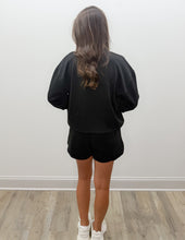 Load image into Gallery viewer, Made It Very Clear Scuba Pullover &amp; Shorts Set in Black