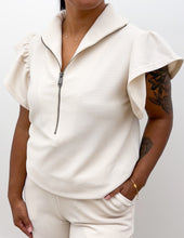 Load image into Gallery viewer, Broken Down Ruffle Top and Pants Set in Apricot